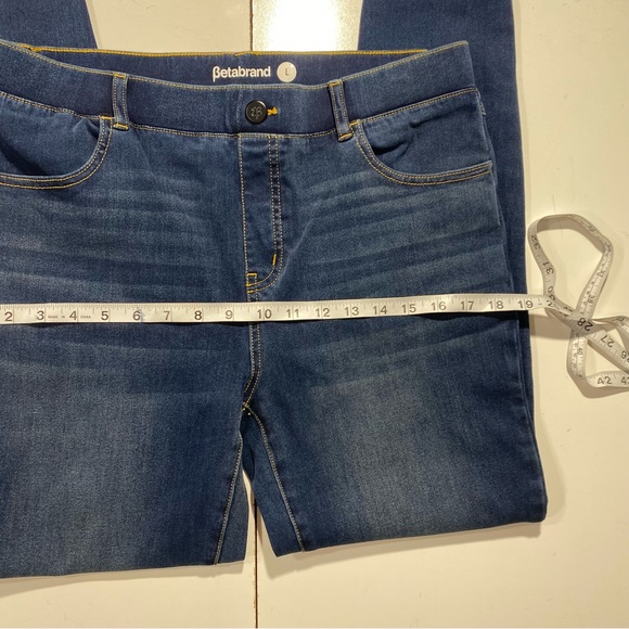 Betabrand Cotton Viscose Blend 4 Pocket Denim Pull On Woman’s Yoga Pants L - Picture 14 of 15